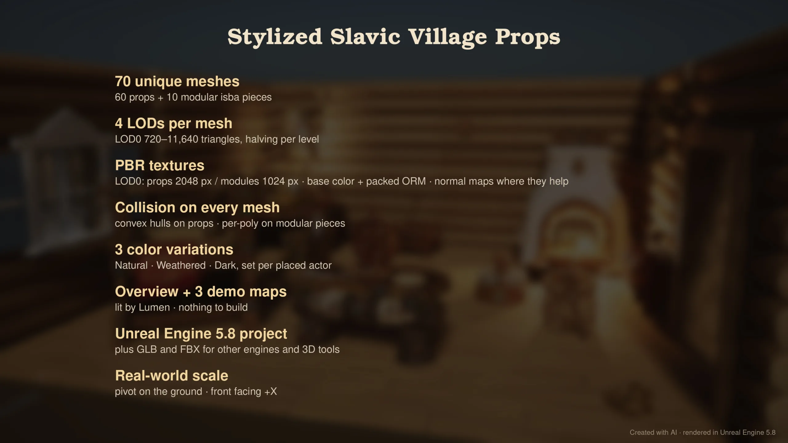 Stylized Slavic Village Props - Image 15